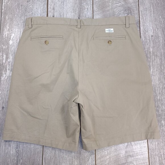 Vineyard Vines Breaker Short Mens 38 Beige Broken In Chino Classic Twill Walking - Picture 2 of 9